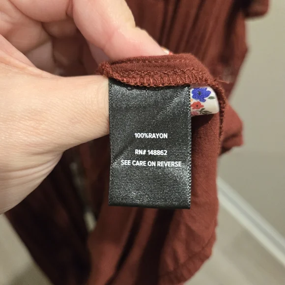 Torrid Duster Length Kimono, Rust, Size 2 - Picture 9 of 9